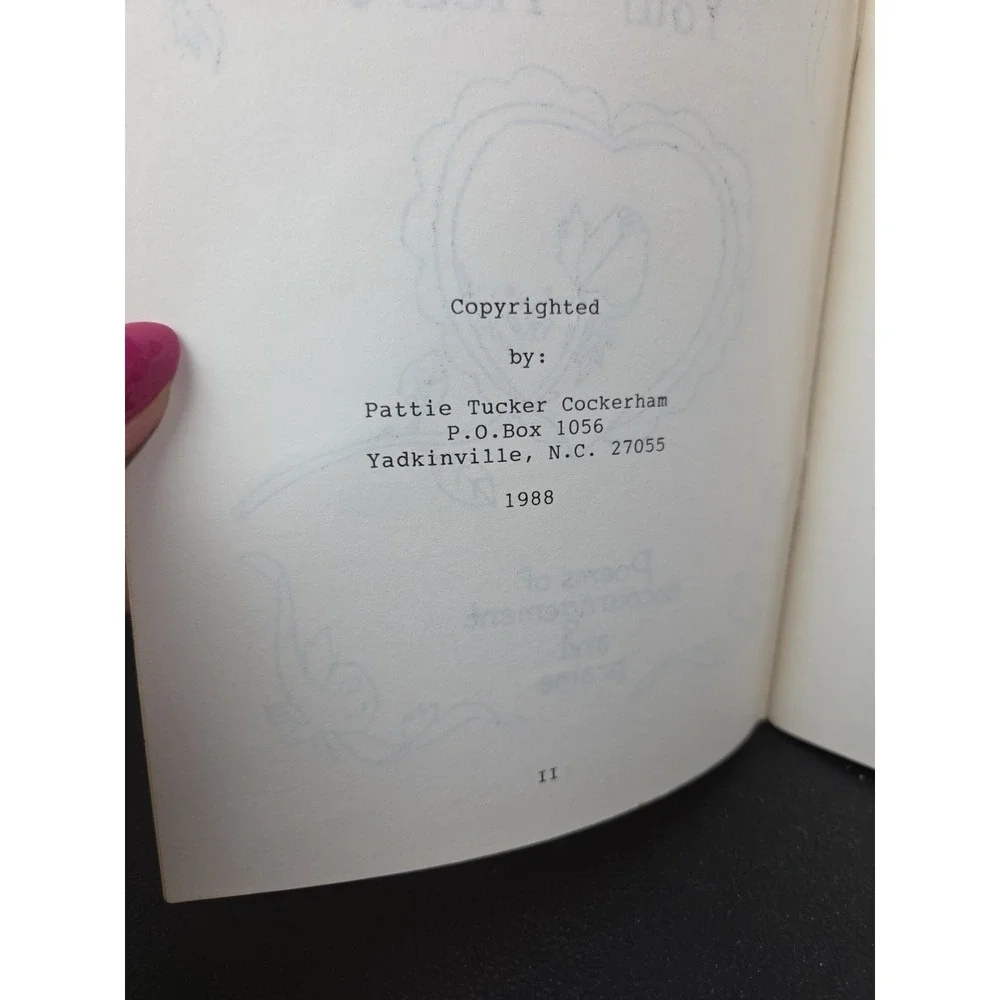 Poems Of Encouragement And Praise Pattie Tucker Cockerham Yadkinville NC Booklet